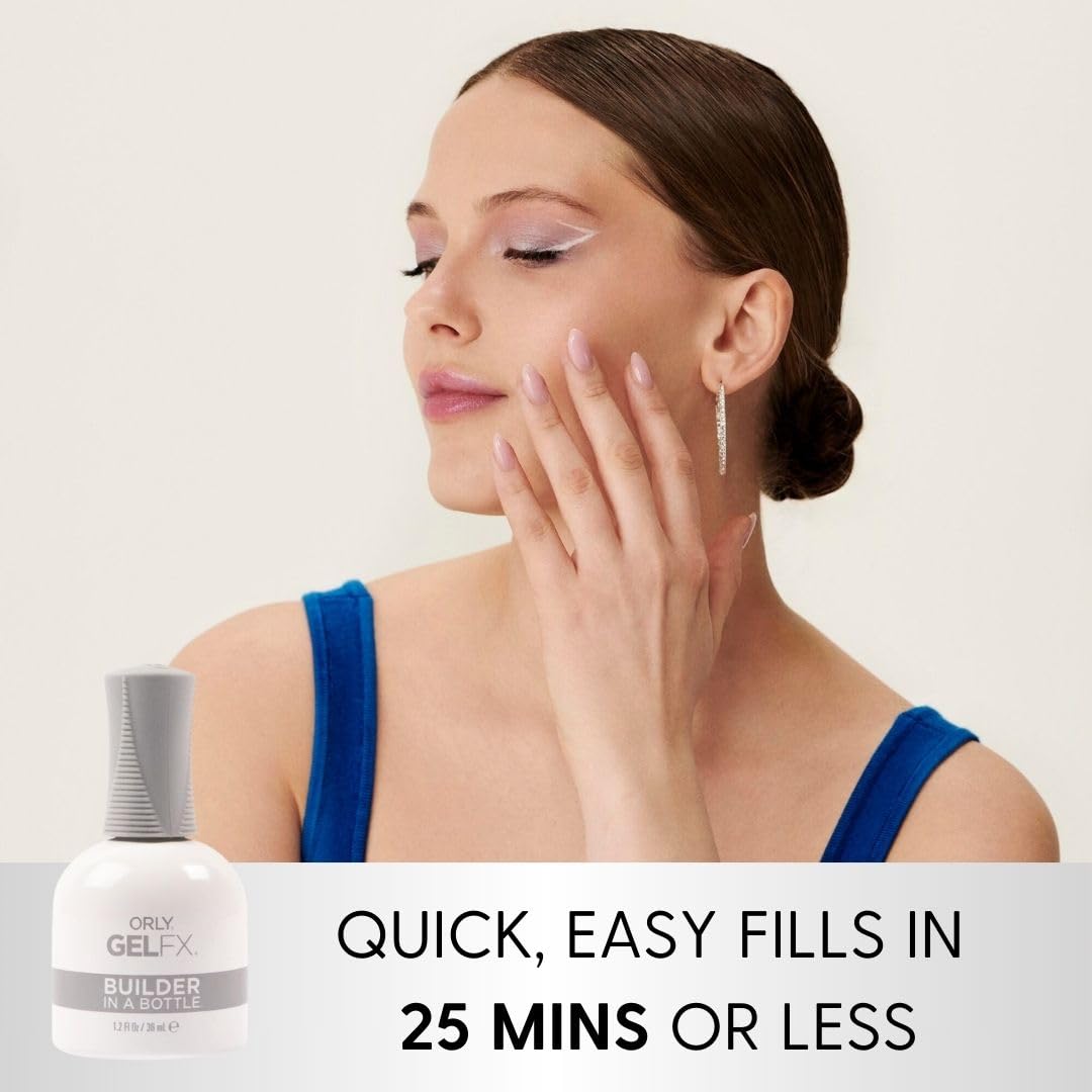 Orly Builder In A Bottle Soak-Off Sculpting Gel For Quick Nail Extension, Repair And Strengthening | Long-Lasting Builder Gel With Brush-On Application |Salon-Quality Nails At Home (Clear)