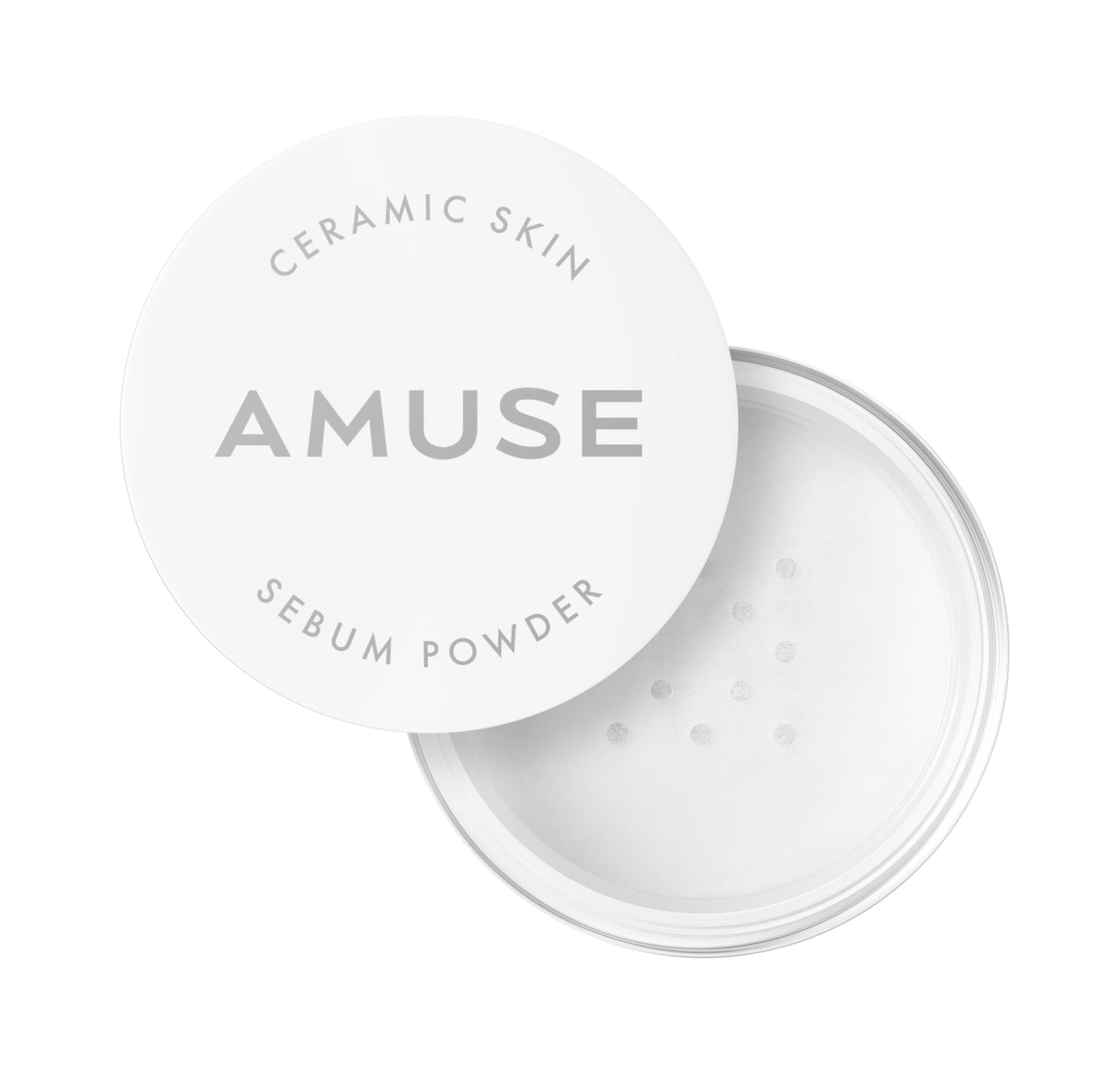 AMUSE SEOUL Ceramic Skin Sebum Face Powder (01 CLEAR) - Lightweight Oil Control Loose Powder, No Sebum Blurring Finish, Long Lasting Setting Powder, Smooth Skin Finish, Vegan, Korean Makeup