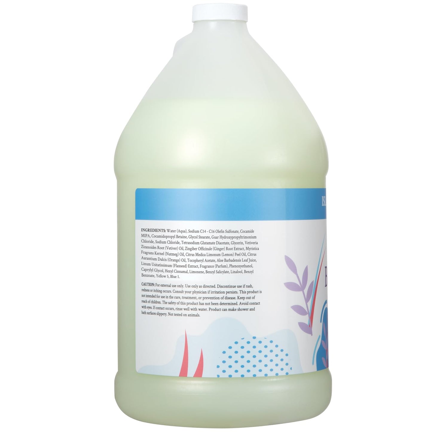 Ginger Lily Farms Botanicals Nourishing Body Wash, Island Tranquility, 100% Vegan & Cruelty-Free, Green Tea Lemongrass Scent, 1 Gallon Refill (128 fl. oz.)