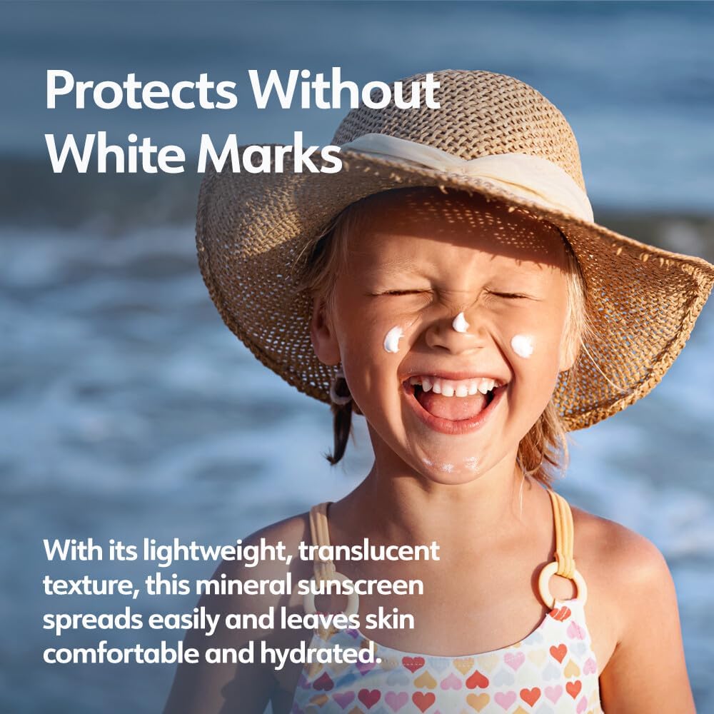 Organic Baby Sunscreen SPF 30 - Kid-Safe, Reef-Friendly Zinc Formula | Travel Size 100g (3.5 oz) - Coconut & Vanilla Scent