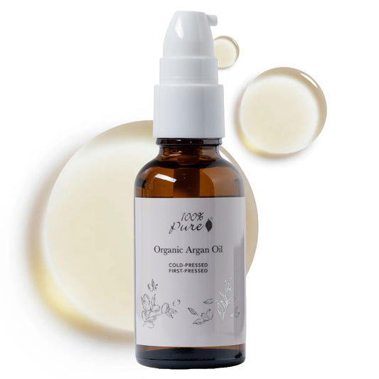 100% PURE Argan Oil, Cold-Pressed, Natural Moisturizer for Skin, Hair & Nails, Facial Serum, Hair Detangler, Cuticle Oil, Makeup Remover - 1.52 Fl Oz