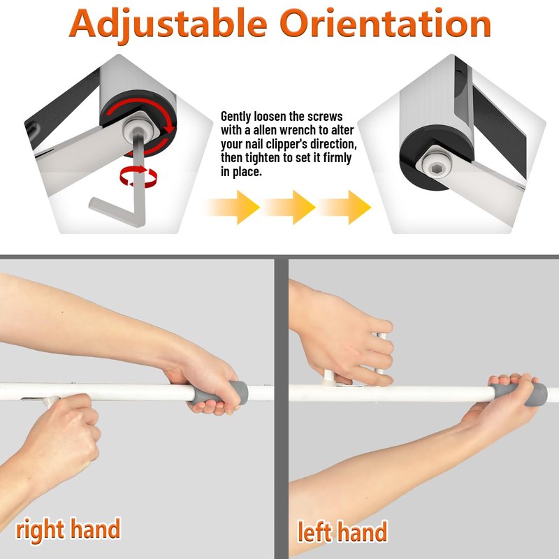 Toenail Trimmer with Clear Magnifier, Long Reach Handle for Seniors,Limited Mobility Aid, No-Bend Pedicure Tool with Wide Jaw Opening Support & Easy Cutting Wide Jaw Design（16.5inch）