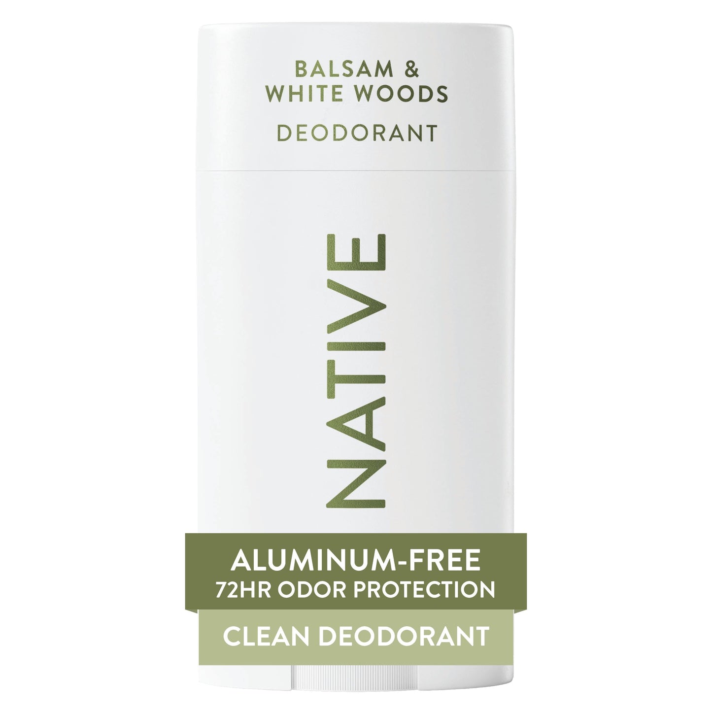 Native Deodorant Contains Naturally Derived Ingredients, 72 Hour Odor Control, Deodorant for Women and Men, Aluminum Free, Balsam & White Woods 2.65oz