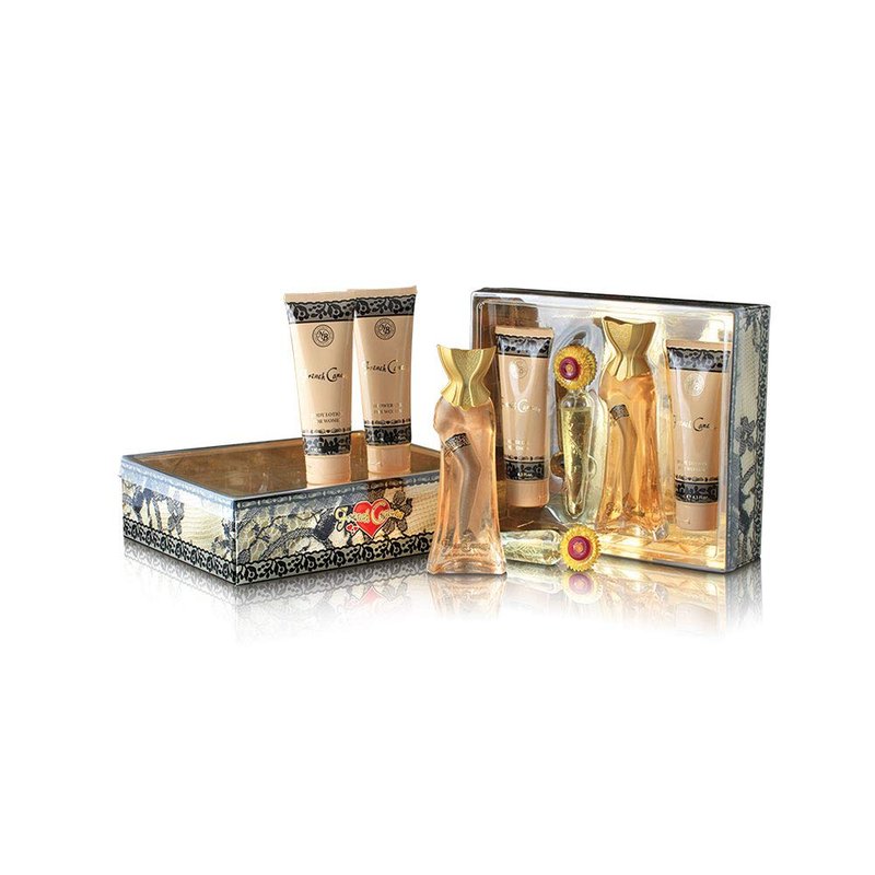French Cancan by New Brand for Women - 4 Pc Gift Set 3.4oz EDP Spray, 0.5oz EDP Spray, 4.3oz Shower Gel, 4.3oz Body Lotion