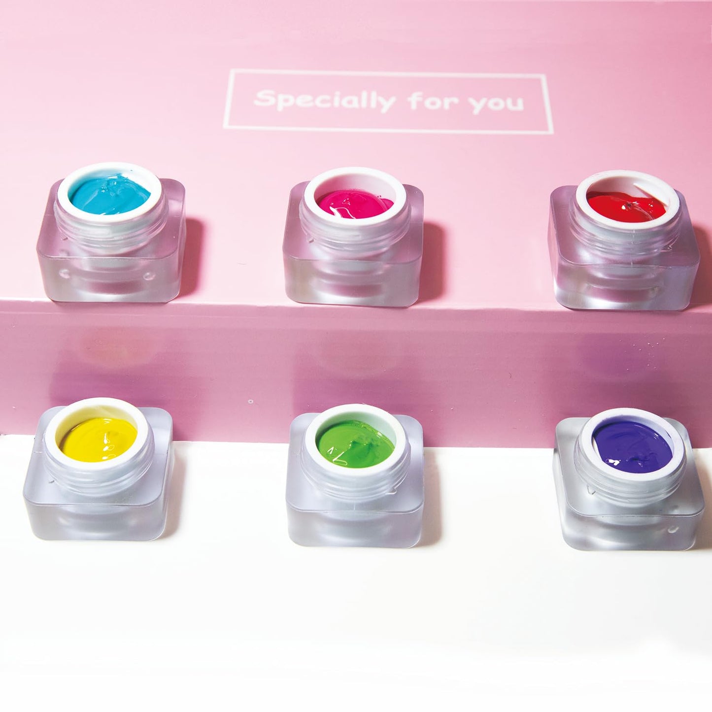 MOEPAK 9 Color Pat Painting Gel Nail Polish Set - Ombre Aura Nail Art Gel Paint for Salon Manicure with Sponges