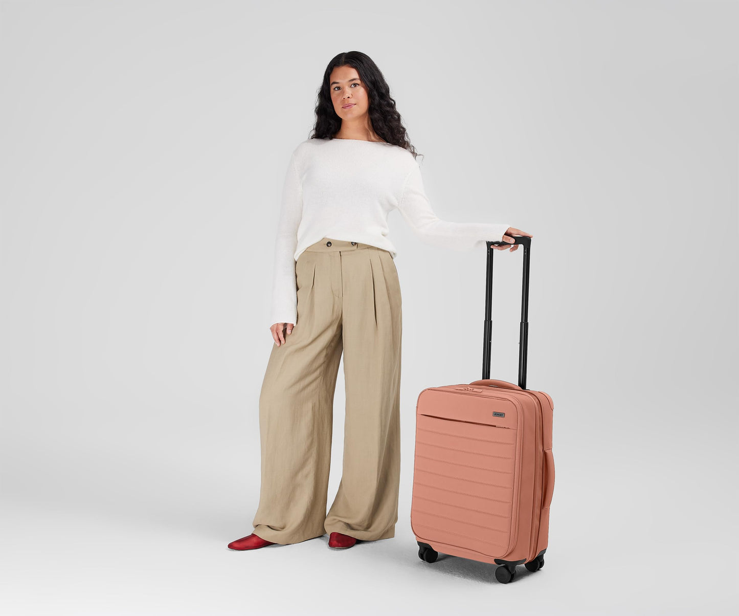 Away Bigger Carry-On Luggage - 23-Inch Lightweight, Expandable Softside Suitcase with 360° Spinner Wheels, Interior Compression System, TSA-Accepted Lock - Cloud Gray
