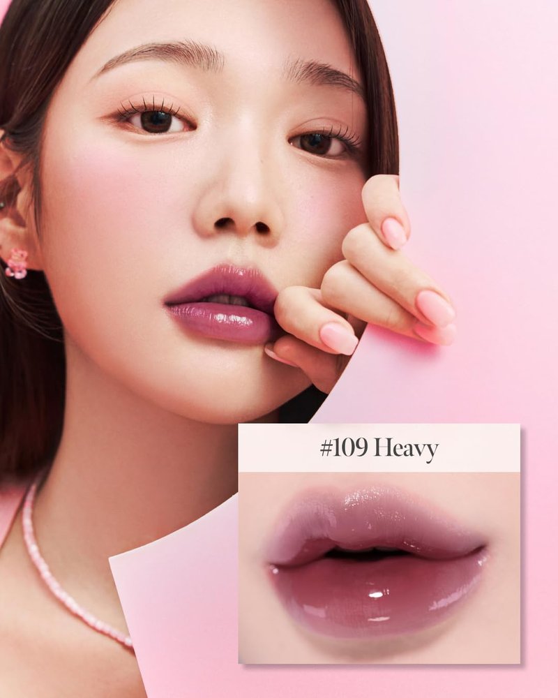 CORALHAZE Glow Lock Jelly Tint 109 Heavy, Hydrating Water Glow Lip Stain, Non-Sticky Juicy Gloss, Long Lasting Glass Shine & Dewy Finish, Lightweight Moisturizing Lip Care, Korean Makeup