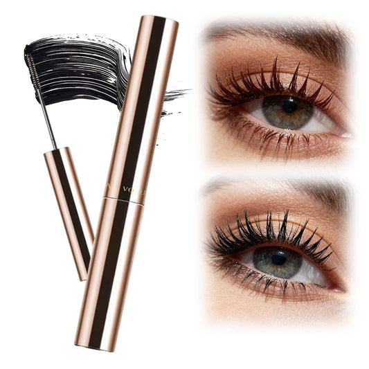 Mascara,Ultra-Fine Lengthening Waterproof Quick-Dry Mascara,3D Curling Eyelash Long Lasting Smudge Proof No Clumping (Black)