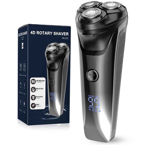 Snapbuy Electric Razor for Men, Snapbuy Electric Razor Pro, USB-C Rechargeable Waterproof Wet Dry Shaver with Pop-up Trimmer, Portable with LCD Display Travel Lock Ideal Gift for Men, Black