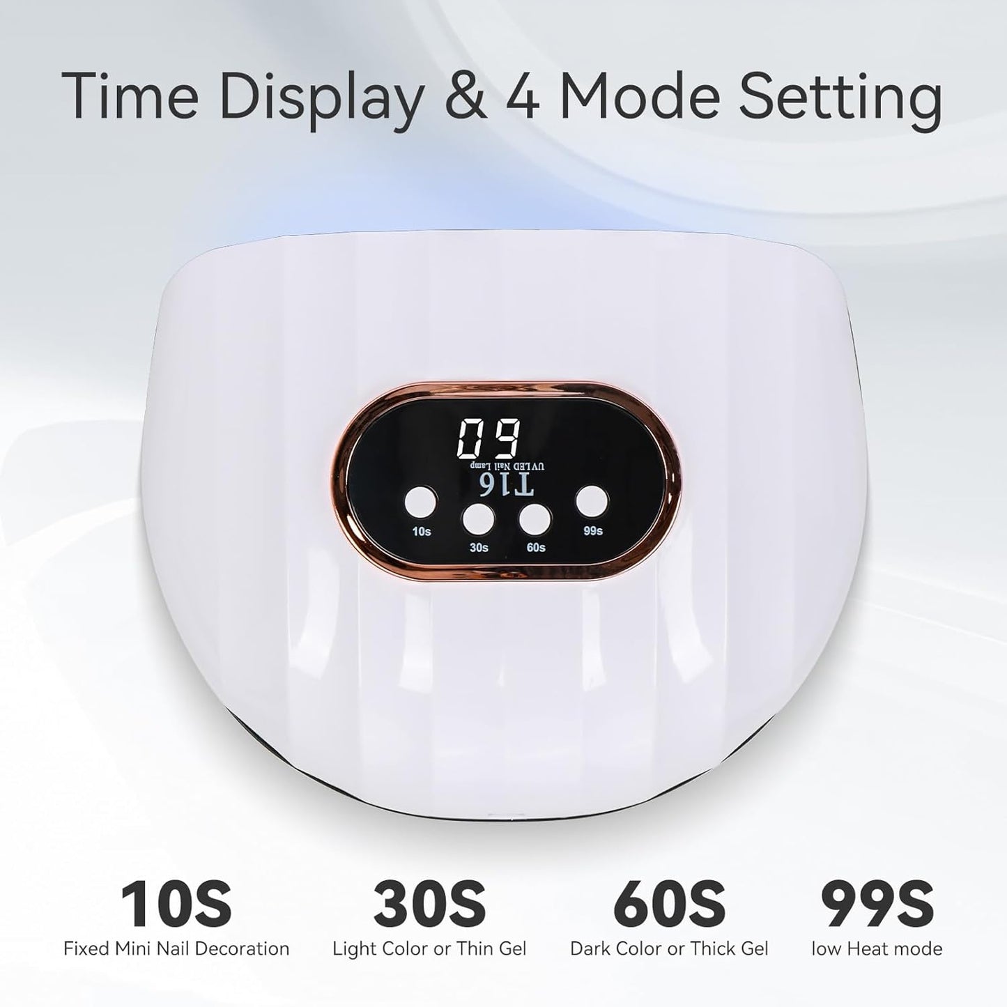 UV LED Nail Lamp - 54W/72W Quick-Dry Nail Polish Dryer with 4 Timer Settings | Ideal for DIY Gel Nail Art
