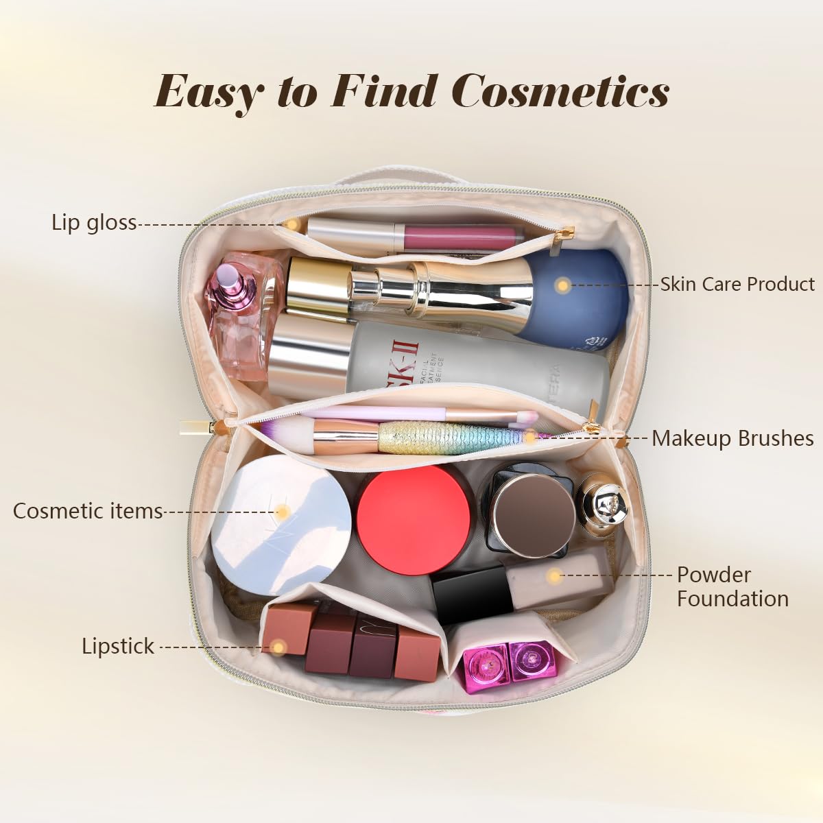 DTBG Personalized Initial Makeup Bag, Valentine's Day Gifts for Girls,Preppy Bag Cosmetic Travel Bag Women,Travel Toiletry Organizer,Large Capacity Corduroy Stuff Bag,Cute Cosmetic Pouch Skincare Bag