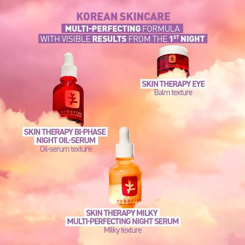 Erborian Multi-Perfecting Milky Night Serum, Skin Therapy, for Wrinkles & Fine Lines, Texture, Evenness - Visible Results after 1st Night - Hydrating with 10% PHA, Hyaluronic Acid - Korean Skincare