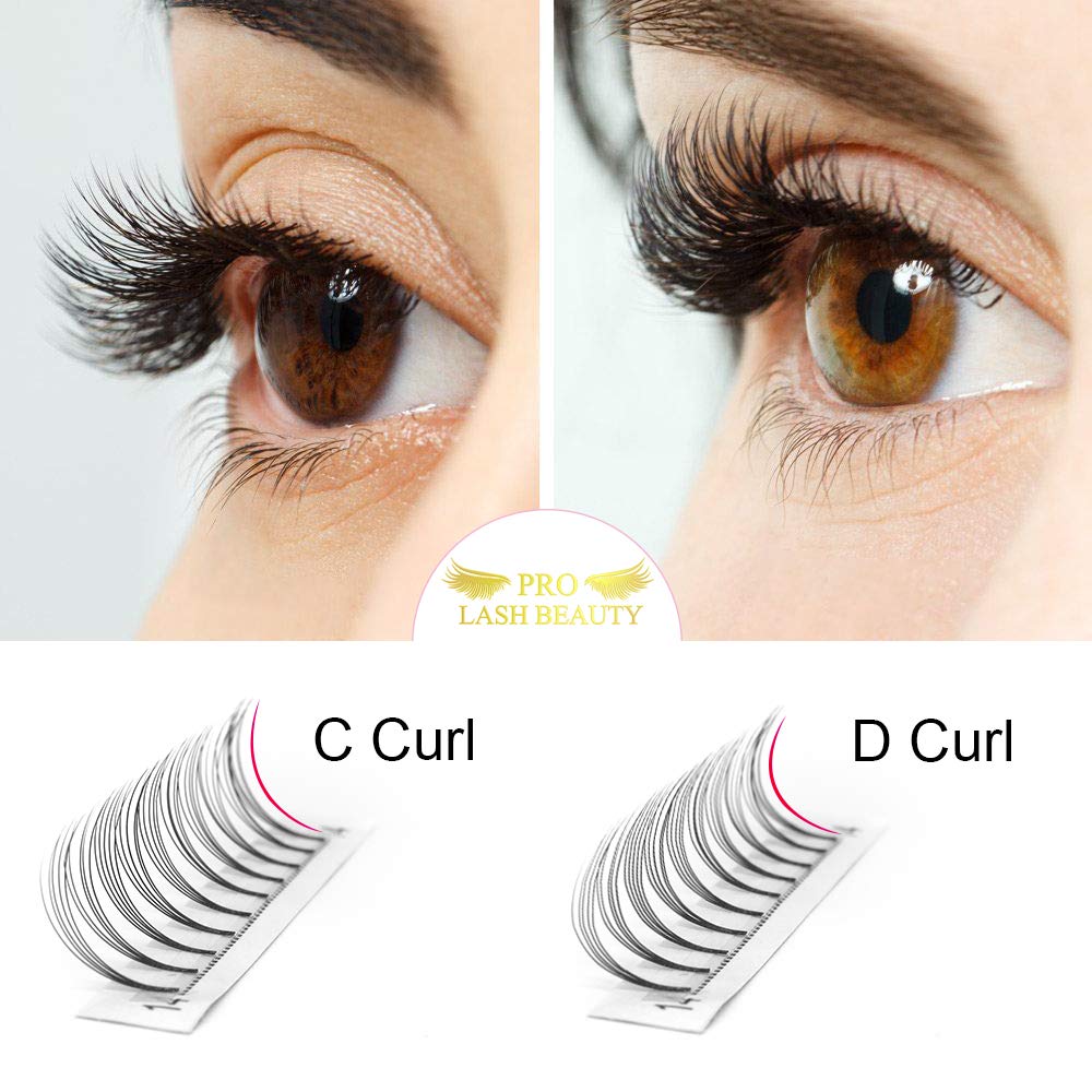 Premade Volume Eyelash Extensions - 5D C Curl Short Stem Fans | 9-20mm Lengths for Stunning Lashes
