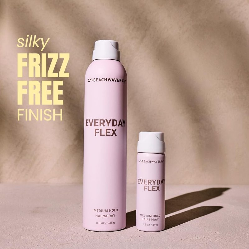 Beachwaver Co. Everyday Flex Medium-Hold Hairspray - Travel Size (1.4 Oz) | Flexible, Long-Lasting Formula, Reduces Frizz & Adds Shine