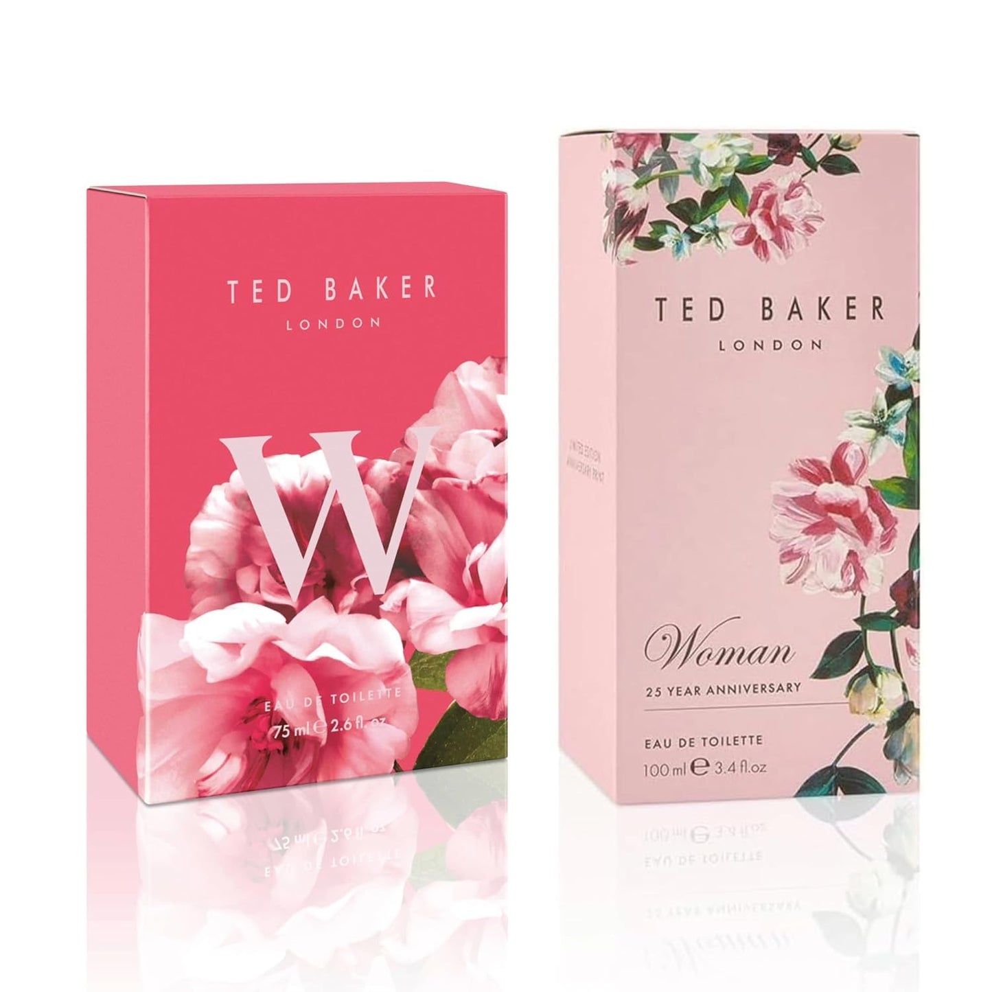 Ted Baker W & Woman Pink EDT Bundle. Women’s Perfume Duo, Floral Green & Fruity Floral Fragrance Set, Long-Lasting Designer Perfume Gift For Women 75ml & 100ml / 2.54 fl oz & 3.38 fl oz