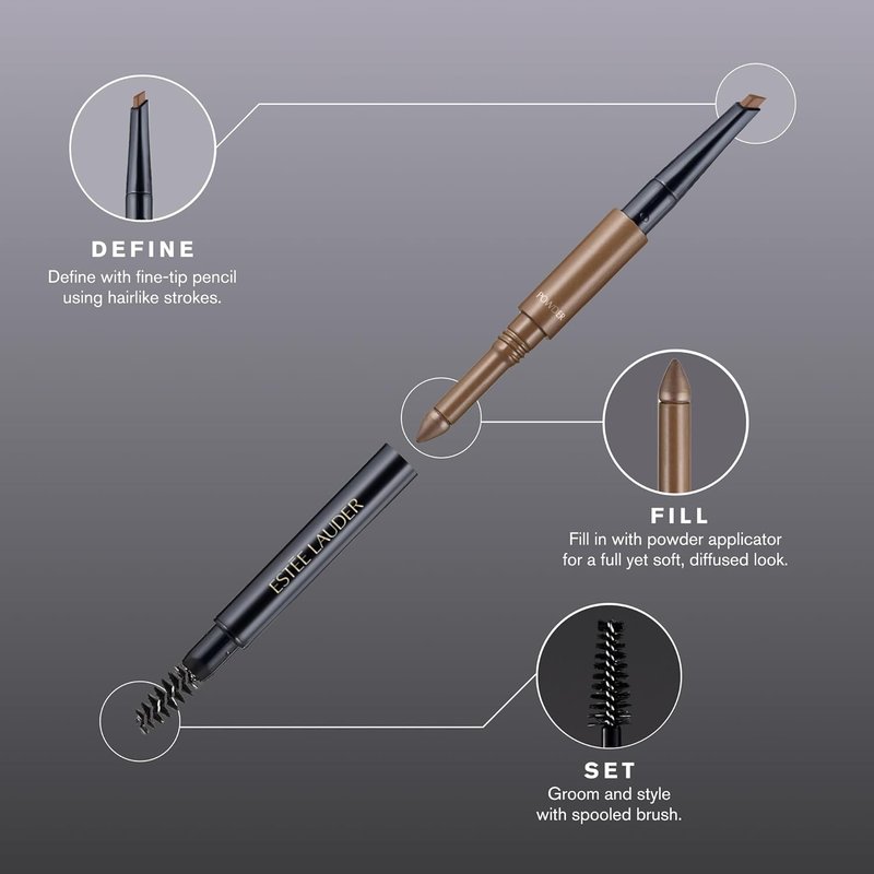 Estée Lauder Brow Multi-Tasker 3-in-1 Tool - Eyebrow Pencil, Powder & Brush
