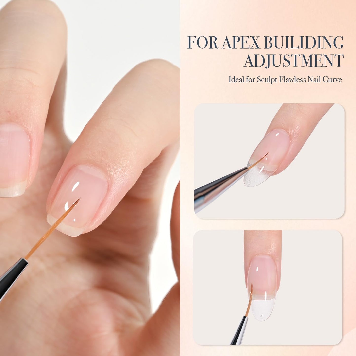 GAOY 8 Pcs Nail Brushes for Nail Art, Nail Design Tools for Nail Detail Painting, French Liner and Dotting Pens for Nail DIY