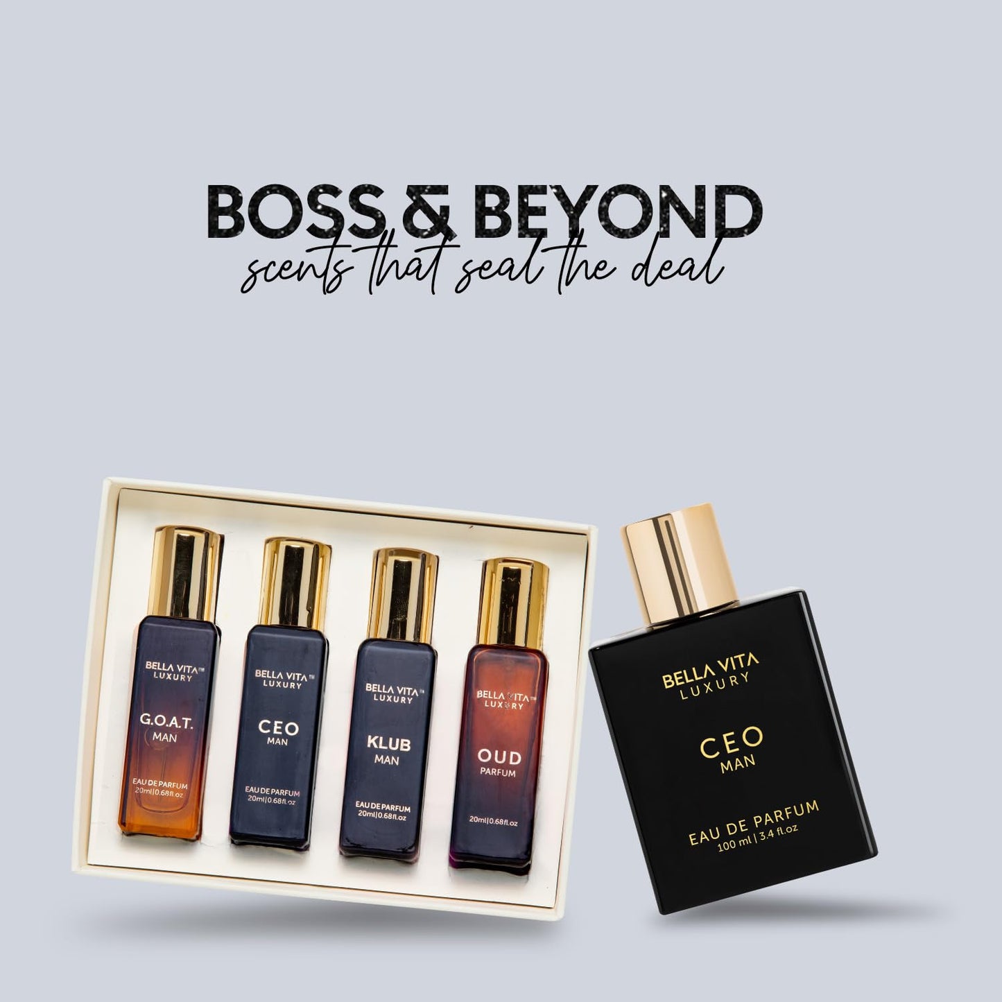 Luxury CEO Men's Cologne Gift Set - Long-Lasting Perfume with Lemon, Lavender, Tonka & Agarwood | Perfect for Gifting