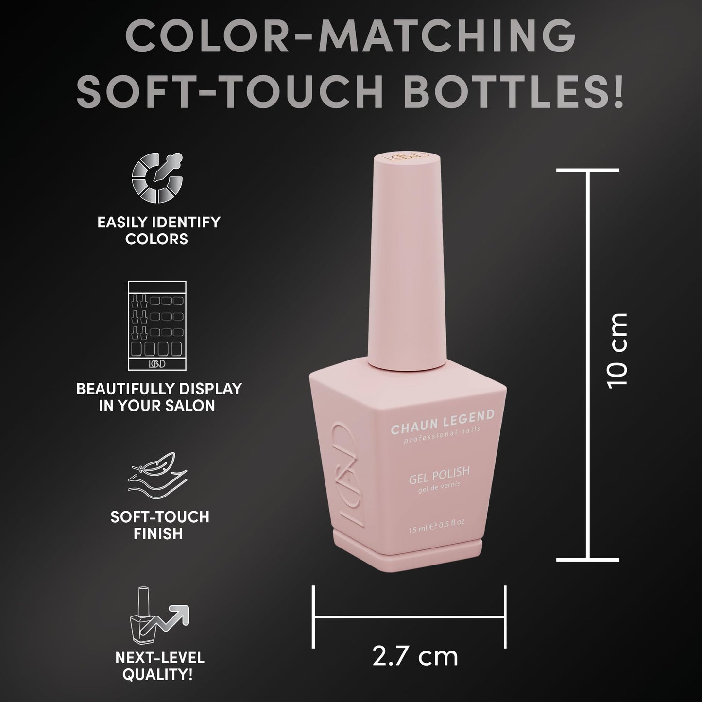Chaun Legend UV Gel Nail Polish, 0.5 Ounce Long Lasting Salon Quality, Bubble Free Professional Manicures, Quick Dry High Shine, Sheer Thought LG5003 (sheer pink nude)