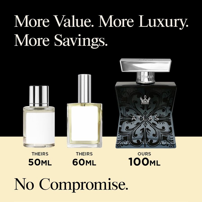 Eternal Atlas Men's Cologne - Long-Lasting Eau de Parfum | 3.4 oz Vegan Fragrance with Clean Ingredients