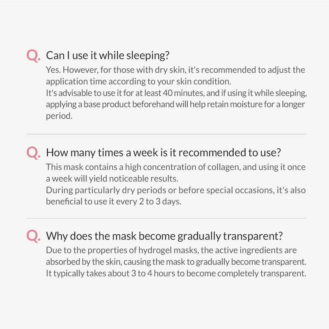 KIERA Vitalizing Collagen Gel Mask 1.42oz(40g) x 4ea | Hydrolyzed Collagen, Overnight Moisturizing, Lifting Hypoallergenic Face Mask For All Skin Types