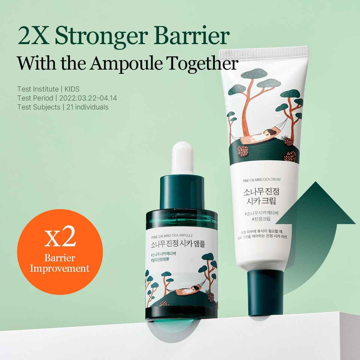 ROUND LAB Pine Calming Cica Cream 1.69 Fl Oz, Low-Acidic Soothing Moisturizer with Pine Cica, BHA + LHA, and Hyaluronic Acid for Skin Barrier Support, Sebum Control, and Hydration, Korean Skincare