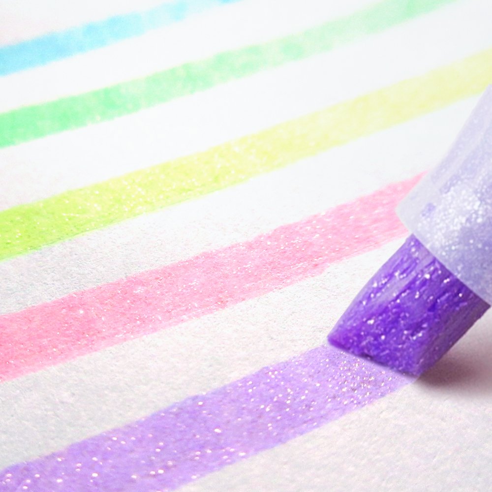 Zebra Glitter Highlighter, Kirarich, 5 Color Set (4901681512102)