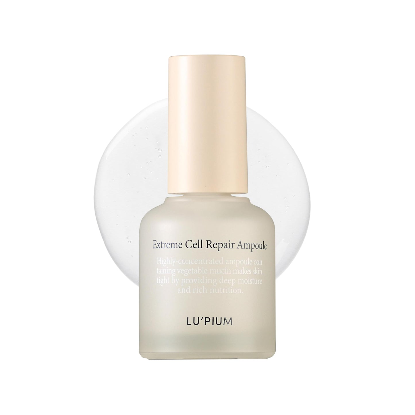 LU'PIUM Extreme Cell Repair Ampoule - Vegan Mucin Serum, Barrier Repair & Deep Hydration, Soothing & Moisturizing, Elastic Thread-like Texture, Korean Skincare (30ml, 1.01 fl.oz.)