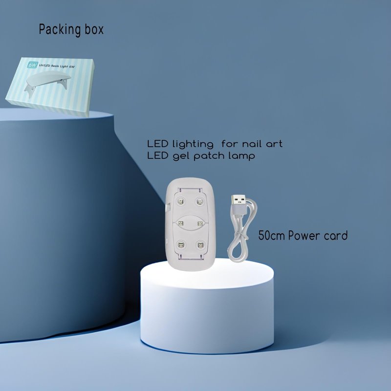 LED Nail Light for Gel Nail Stickers - Max 6W, 2 Timers (60s/120s), Portable Light for Curing Gel Nail Art, Gel Stickers