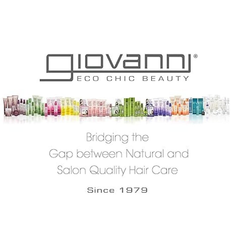 GIOVANNI ECO CHIC Frizz Be Gone - Super Smoothing Anti-Frizz Hair Serum, Adds Shine, Seals in Color, Infused with Natural Botanical Ingredients, Salon Quality, No Parabens - 2.75 oz
