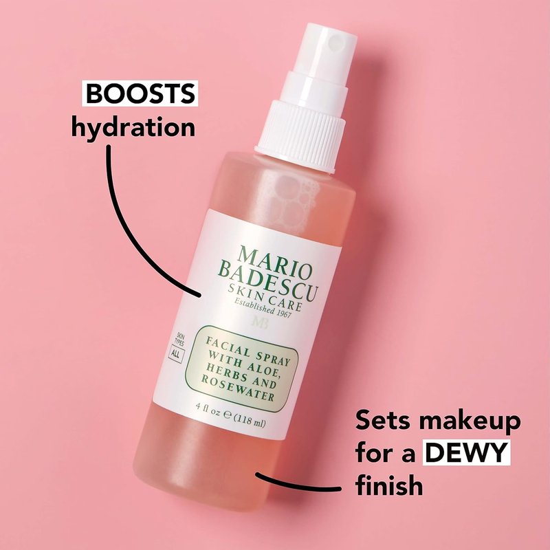 Mario Badescu Facial Spray - Aloe, Rose Water & Chamomile Hydrating Mist | Cooling Duo for Face, Neck & Hair