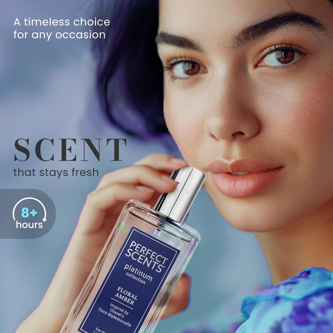 Perfect Scents Fragrances | Inspired by Chanel’s Coco Mademoiselle | Platinum Collection | Floral Amber | Women’s Eau de Parfum | Vegan, Paraben & Phthalate Free | Never Tested on Animals | 3.4 Fl Oz