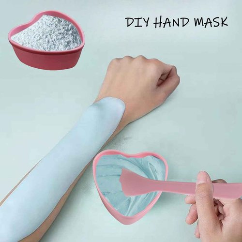 icyhey 20 Pairs Pink Heart-shaped Plastic Facial Mask Mixing Bowls Set with Spatulas - DIY Skincare Mixing Tool Kit, Mud Masks, Home Salon, and Beauty Salon Use, Face Mask Applicator Tool(20Pcs)