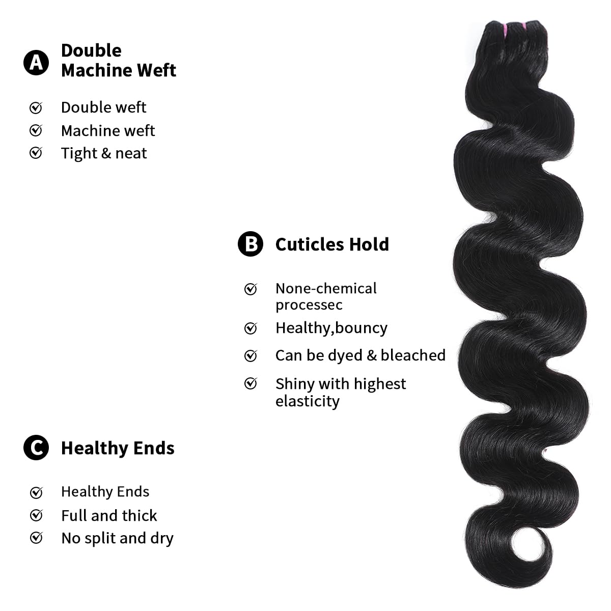 15A Raw Human Hair Bundles Body Wave Human Hair,Triple Lifespan Indian Virgin Hair,No Tangle Shedding,Multiple Washes Keep Texture Silky Soft (1 Bundle Natural Color, 18 Inch)