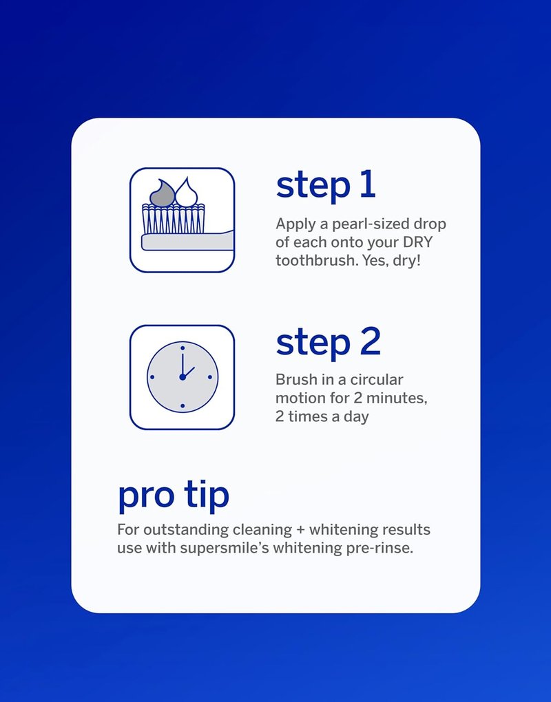 Supersmile Fluoride-Free Whitening Kit | Professional Grade Toothpaste & Toothbrush - Whitens Up to 6 Shades, 1.4 oz