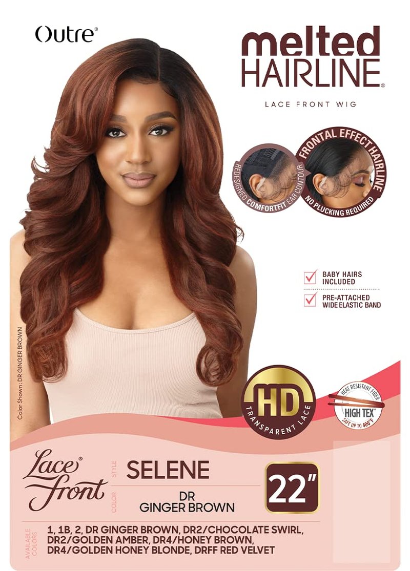Outre Melted Hairline HD Lace Front Wig SELENE (DR2-Golden Amber)