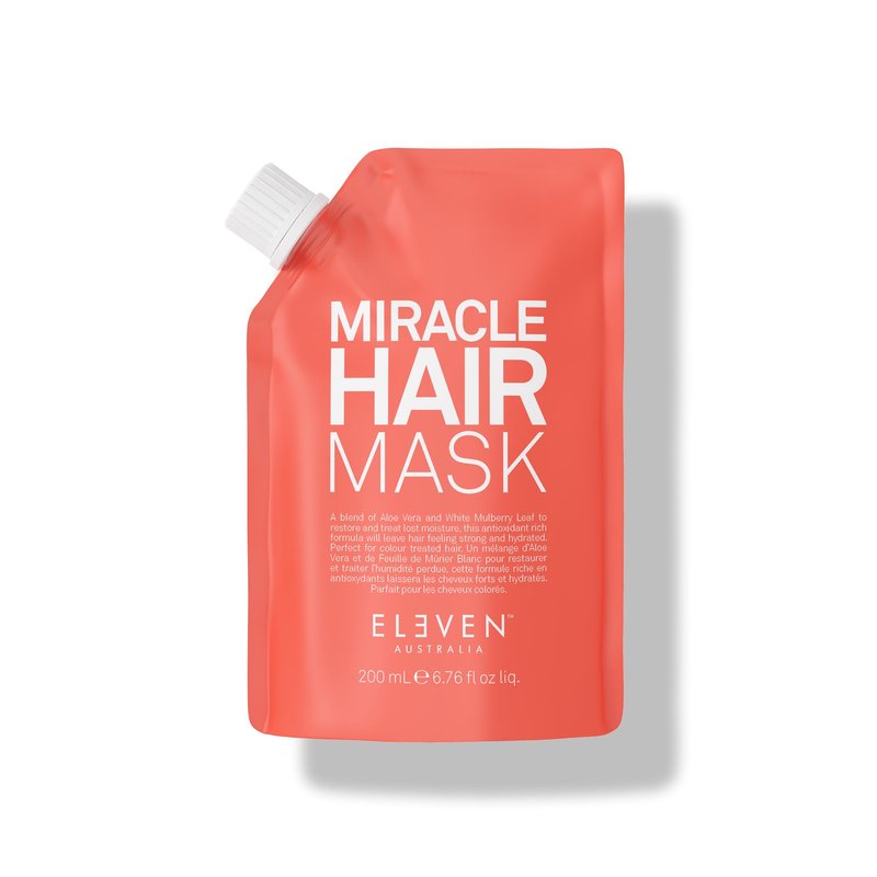 ELEVEN AUSTRALIA Miracle Hair Mask for Dry Damaged Hair - Deep Conditioning Treatment for Men & Women, Restores Moisture & Helps Damage, Hydrating & Moisturizing, Nourishing Formula - 6.8 fl oz