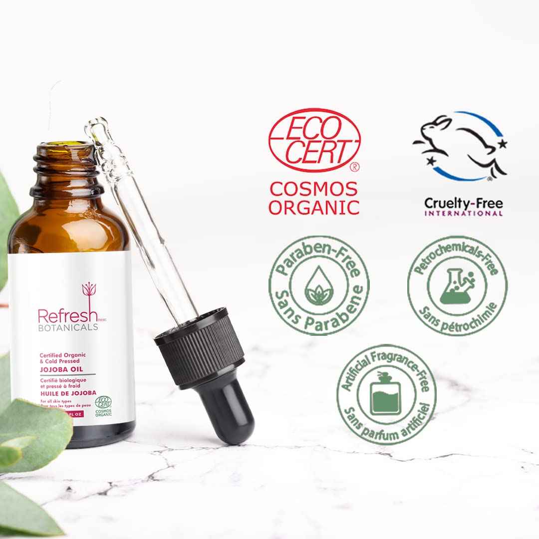 Refresh Botanicals Certified Organic Jojoba Oil