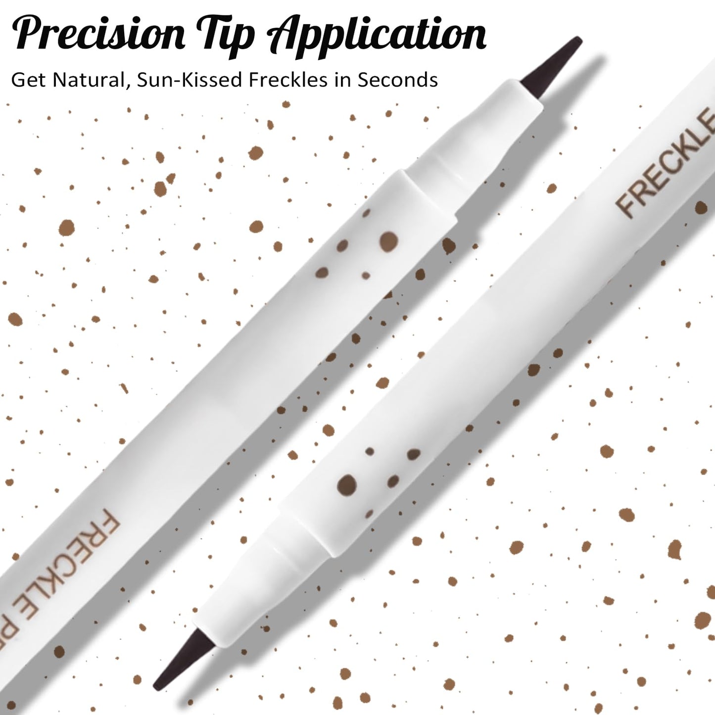 Janwana Freckle Pen Lifelike Natural Freckle Makeup Waterproof & Smudge Proof 2PCS Long Lasting Freckle Faux Looking Freckle Pencils - Light Brown + Natural Coffee