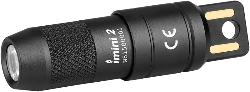 Olight iMini 2 EDC Keychain Flashlight - 50 Lumens Compact LED Light | Portable Black Mini Light for Everyday Use