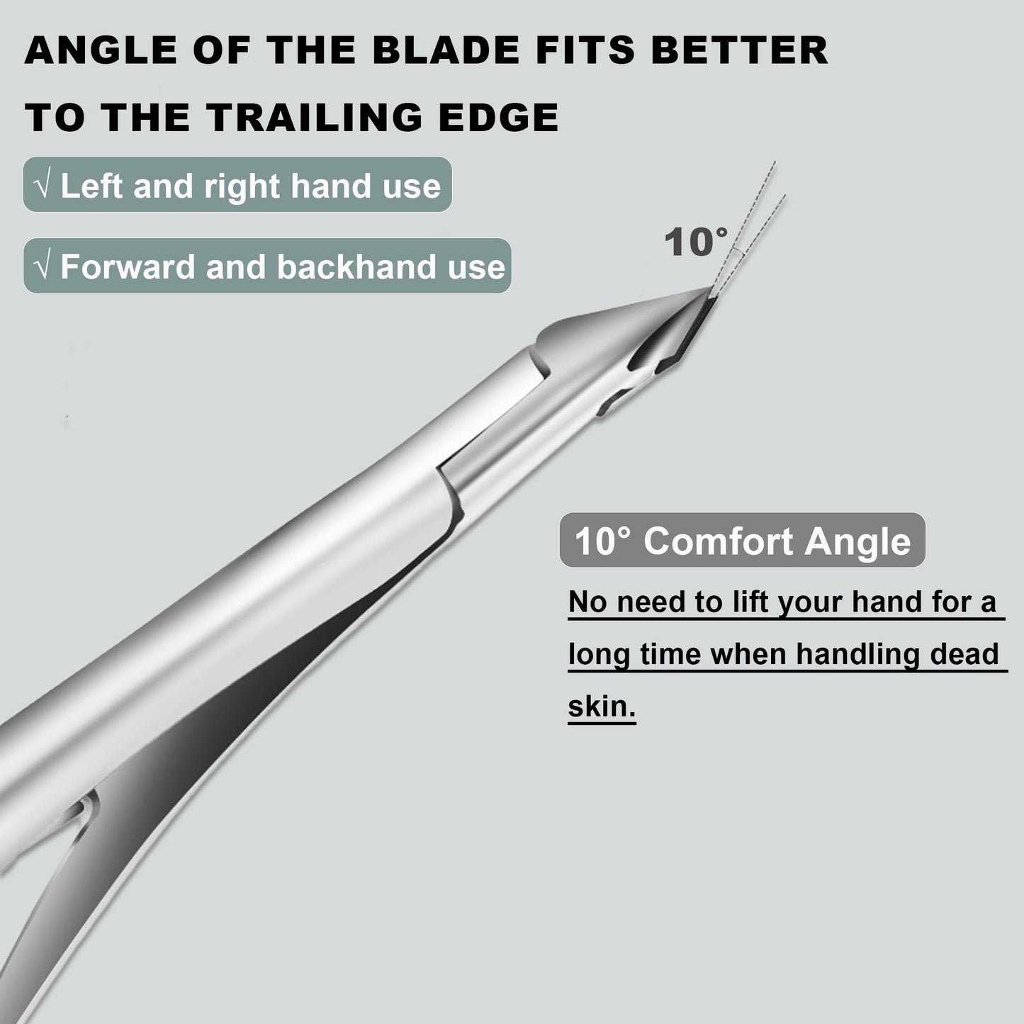 HaimiLiya Cuticle Nippers, Professional Accurate Fast Sharp Small Jaw Cuticle Cutters, Nail Cuticle Cutting Pliers, Nail Dead Skin Remover Tool,Stainless Steel Cuticle Trimmer, Silver, Jaw 3mm