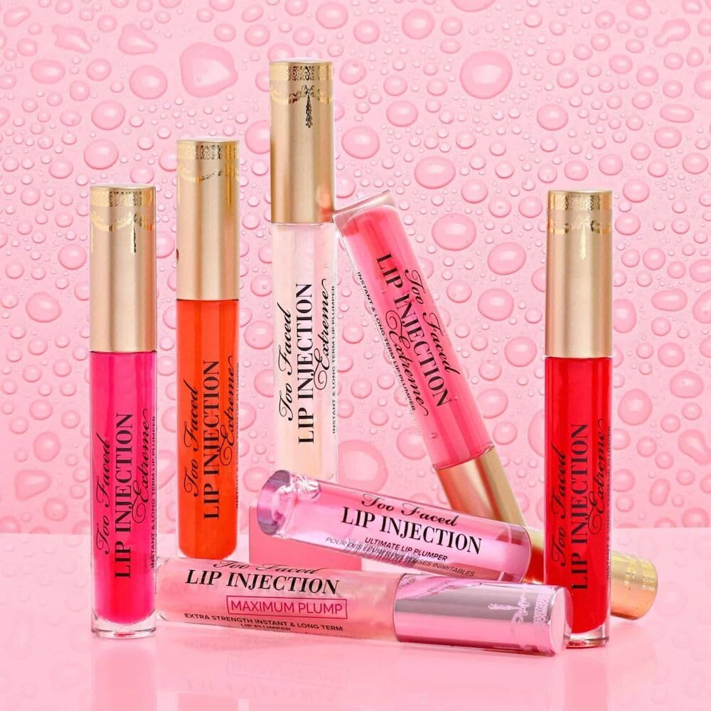 Too Faced Lip Injection Extreme Lip Plumper Gloss | Hydrating, Glossy, & Helps Volume Appear Fuller Over Time, 0.14 Fl Oz, Bubblegum Yum