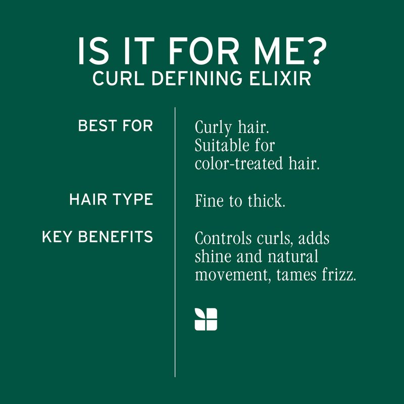 BIOLAGE Curl Defining Elixir - Lasting Curl Control, Anti-Frizz, Shine Enhancing, Natural Movement, Vegan & Paraben-Free, 5 Fl Oz, packaging may vary