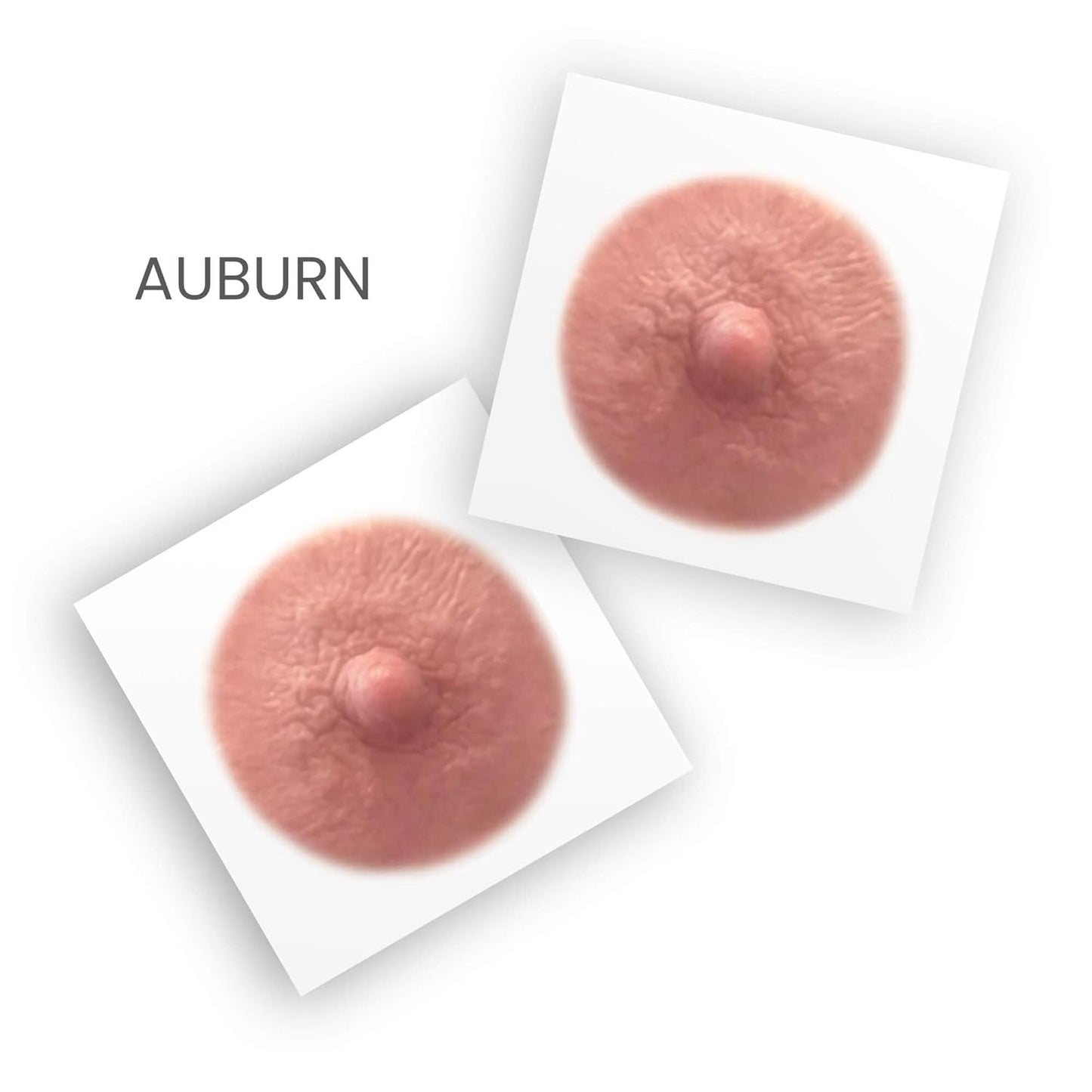 TataTattoos Realistic Temporary Nipple Tattoos - Non-Surgical Areola Covers for Mastectomy Recovery | Auburn, Medium (Pack of 10)