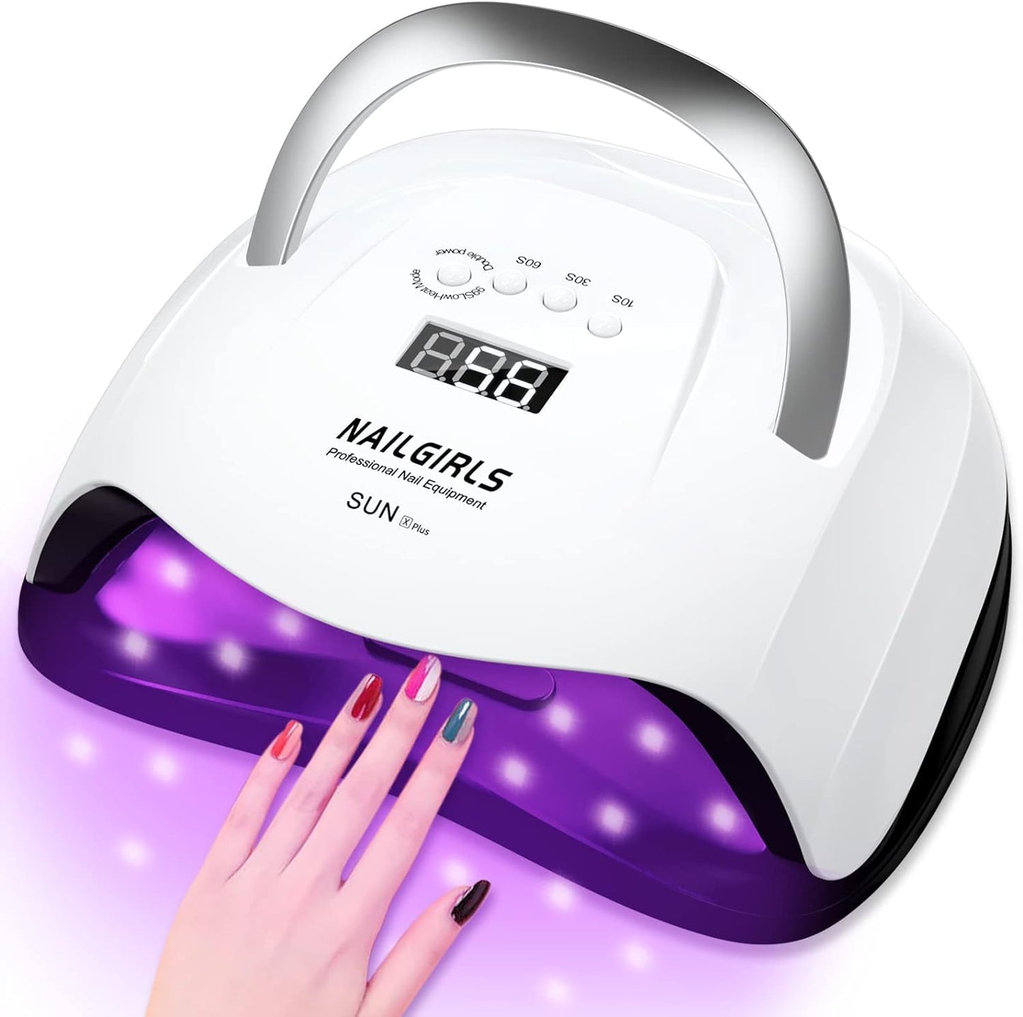 NAILGIRLS UV LED Nail Lamp - 168W Fast Curing Light for Gel Nails | 4 Timer Settings & Auto Sensor