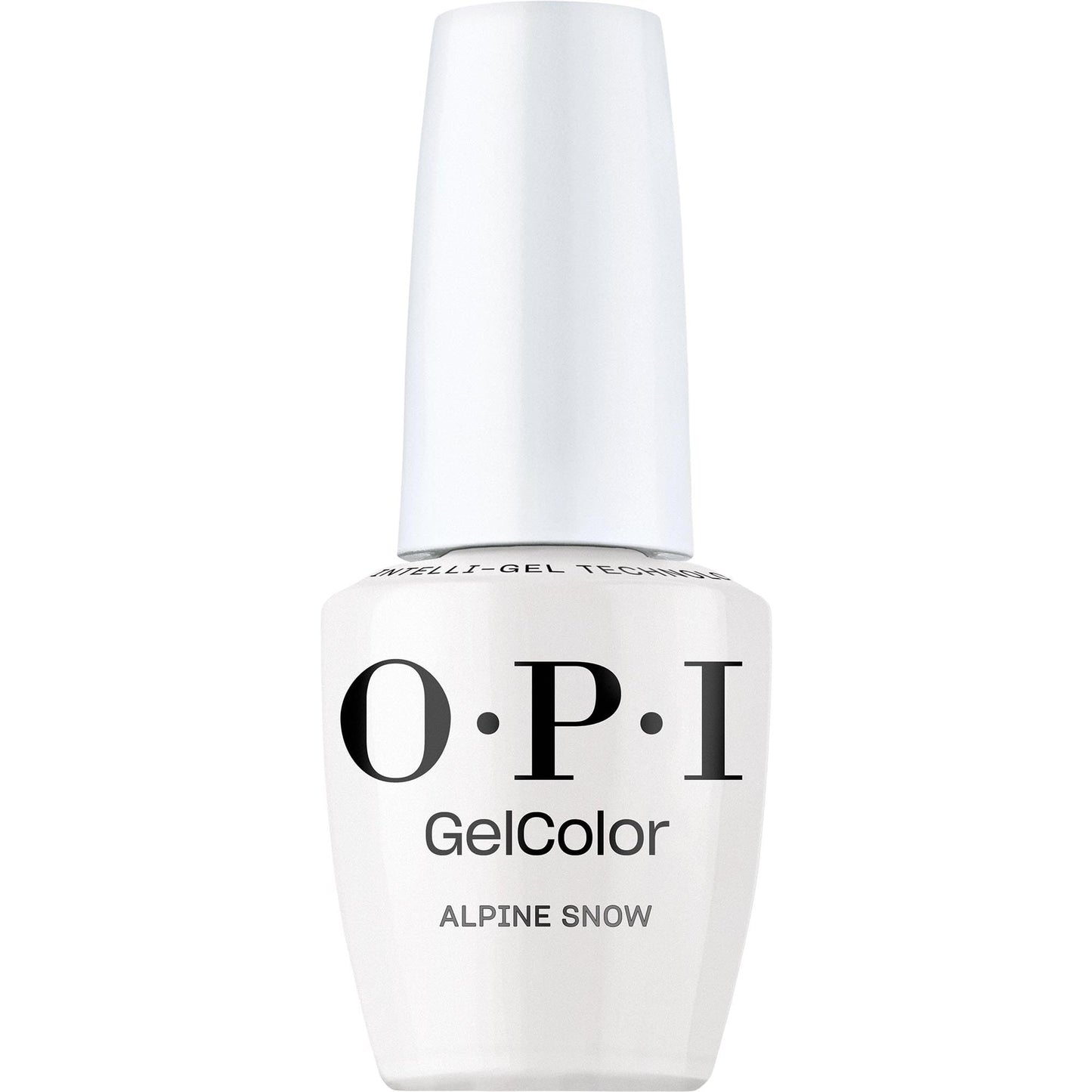 OPI GelColor Alpine Snow | Opaque Soft White Crème LED Cure Gel Nail Polish | Salon-Quality Shine, Long-Lasting Wear | Vegan & HEMA Free | 0.5 Fl Oz