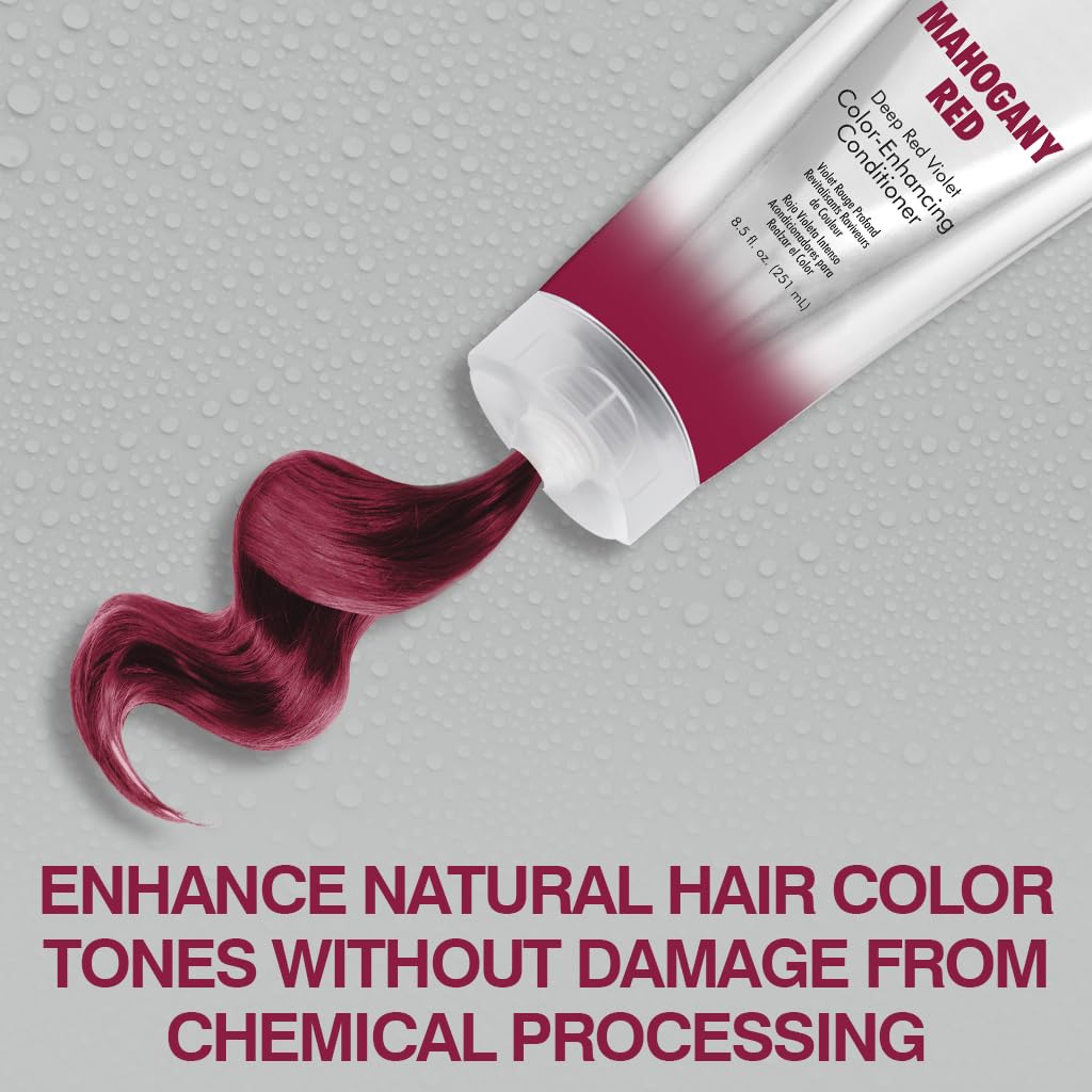 CHI Color Illuminate Conditioner, Helps Maintain Fresh Color In Natural & Color-treated Hair, Sulfate, Paraben, & Cruelty-Free, Mahogany Red, 8.5 Oz
