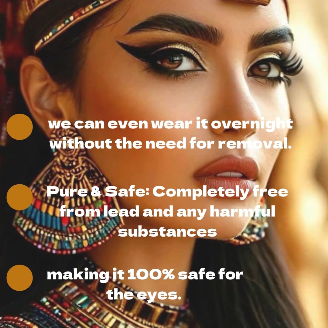 HARRAZ Kemet 100% Natural Egyptian Eyeliner in Powder Form, Handmade Eyeliner with Pharaoh packing.