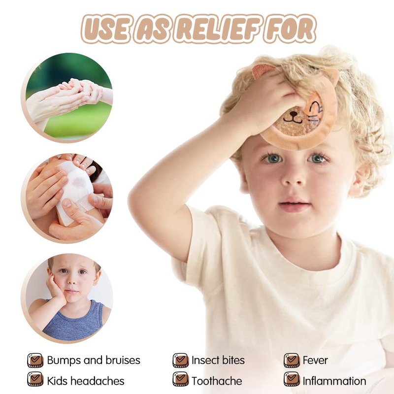 Hilph Kids Ice Packs for Boo Boos, FSA Eligible, HSA Approved, 3 Gel Toddler Cold Packs with Cute Cover for Injuries Reusable, Hot Cold Compress for Pain Relief, Toothache, Wisdom Teeth, Fever