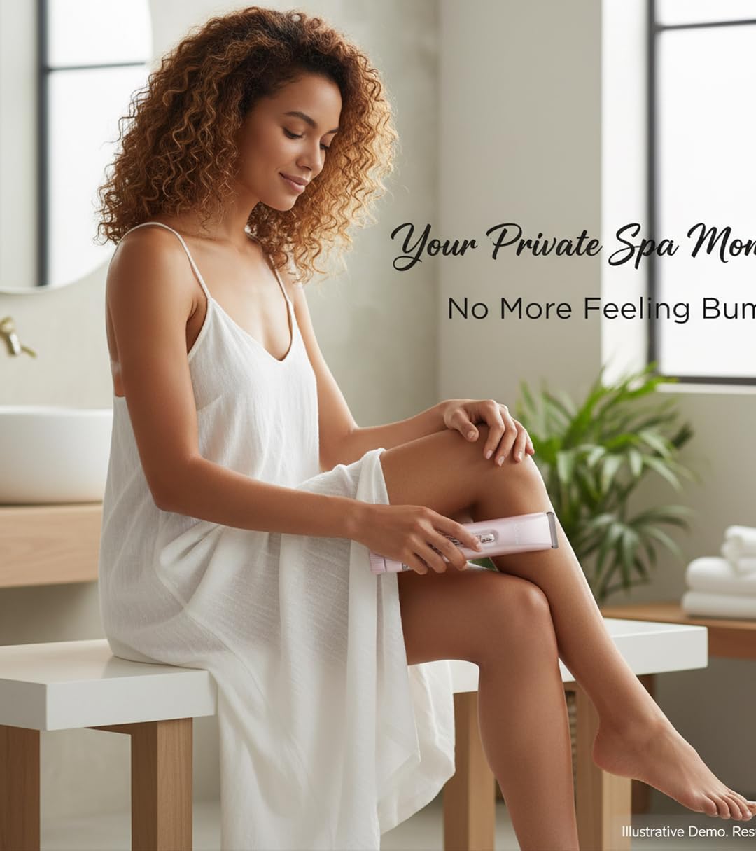 Bikini Trimmer for Women - Painless 2-in-1 Electric Shaver for Sensitive Areas & Bikini Line, Cordless Dual Head Razor, IPX7 Waterproof Wet/Dry, USB-C Fast Charge, Travel-Friendly